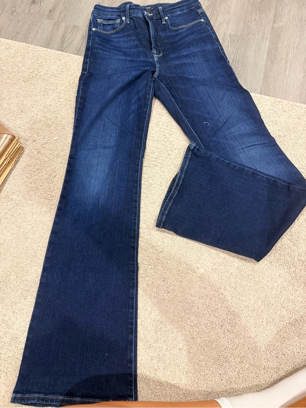 Good American Dark Indigo Bootcut Jeans